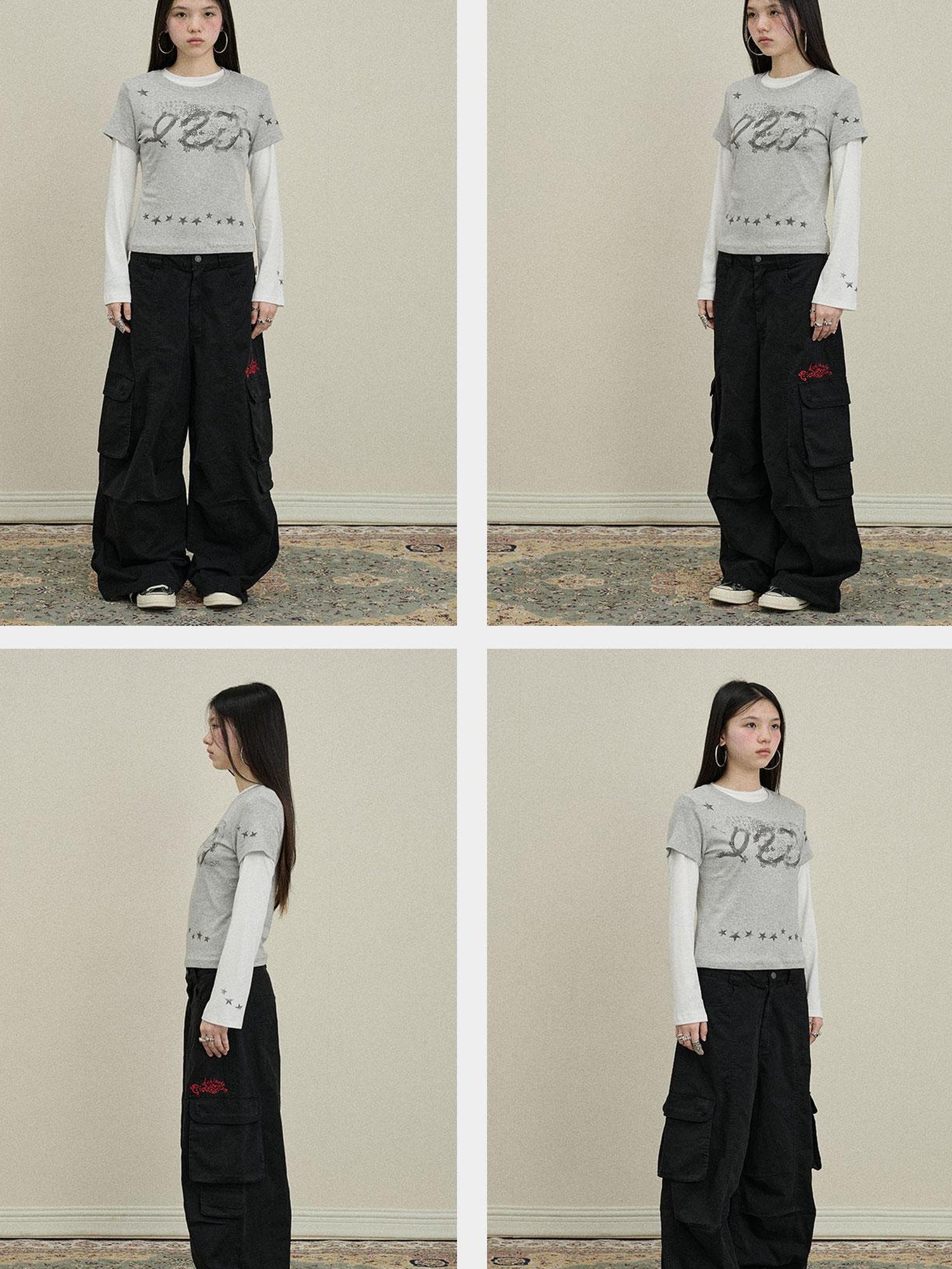 Update Achihara Gray Print Short Sleeve T-Shirt Unisex