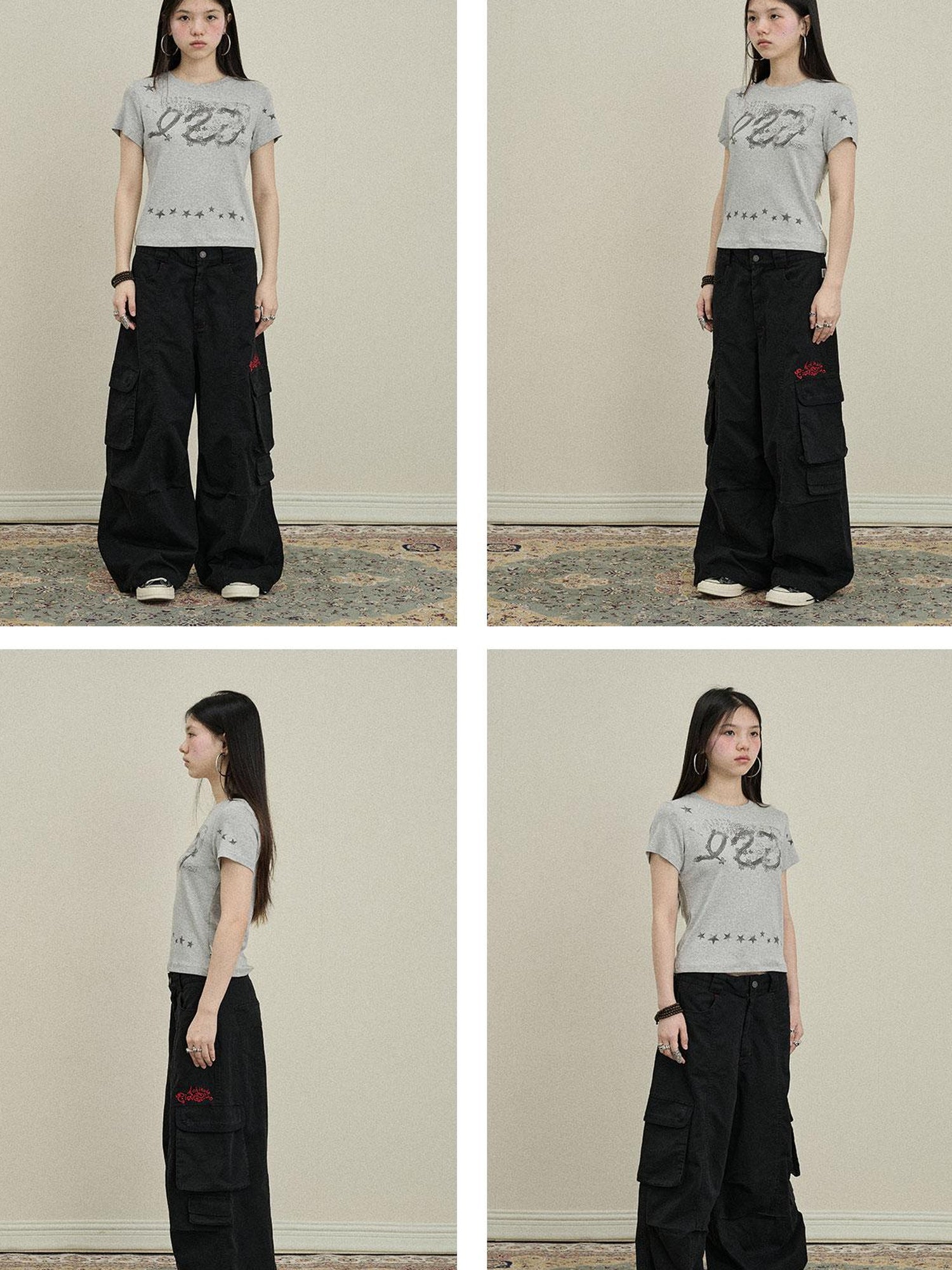 Update Achihara Gray Print Short Sleeve T-Shirt Unisex
