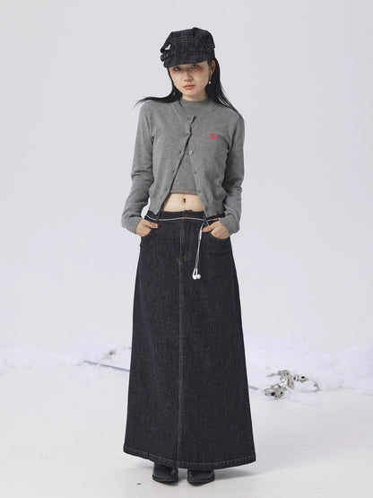 Achihara Grey Knit Vest &amp; Cardigan Set-2