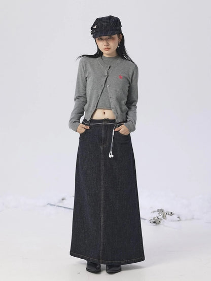 Grey Knit Vest &amp; Cardigan Set