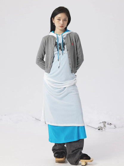 Grey Knit Vest &amp; Cardigan Set