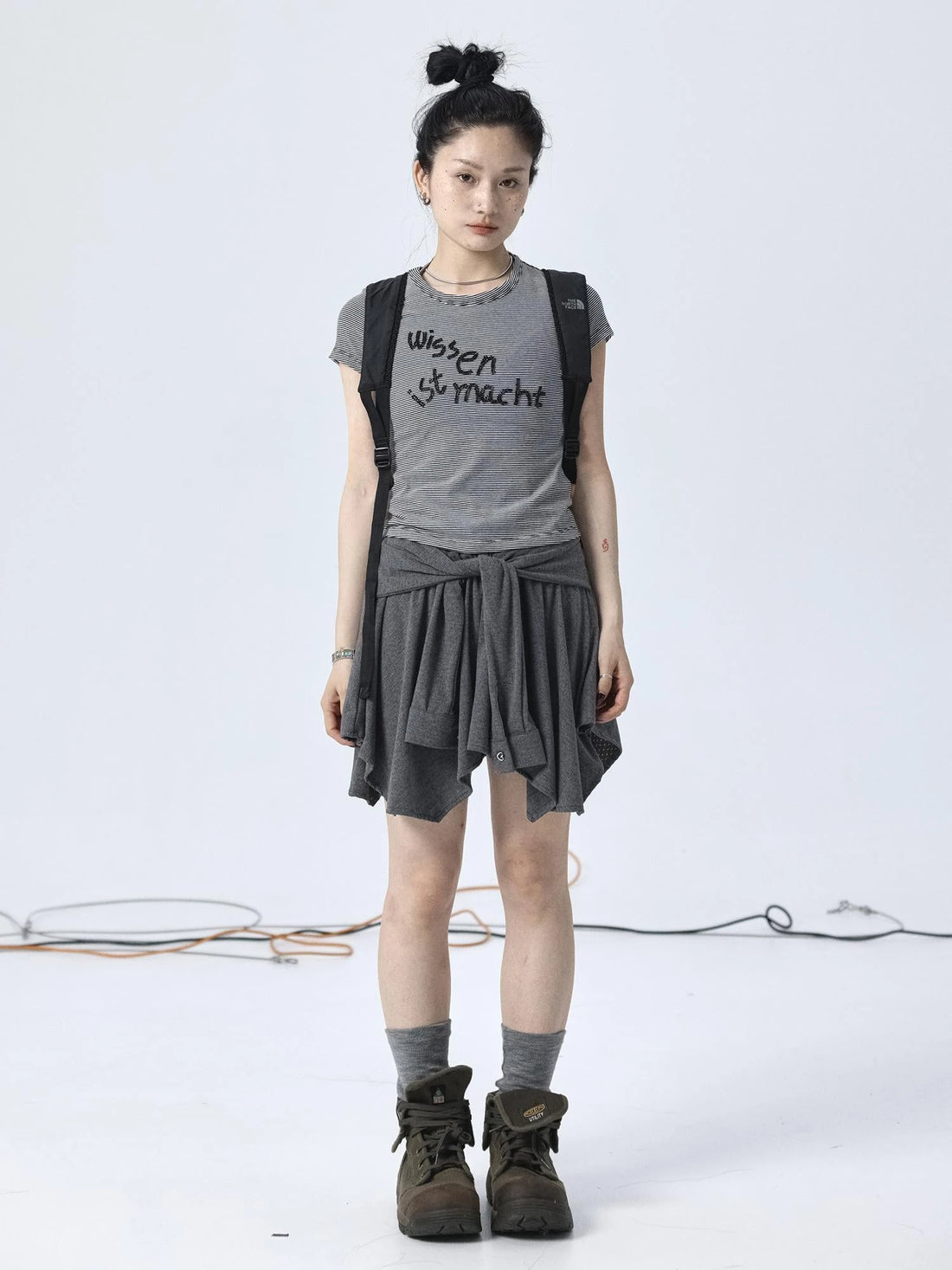 Handkerchief Hem Wrap Skirt