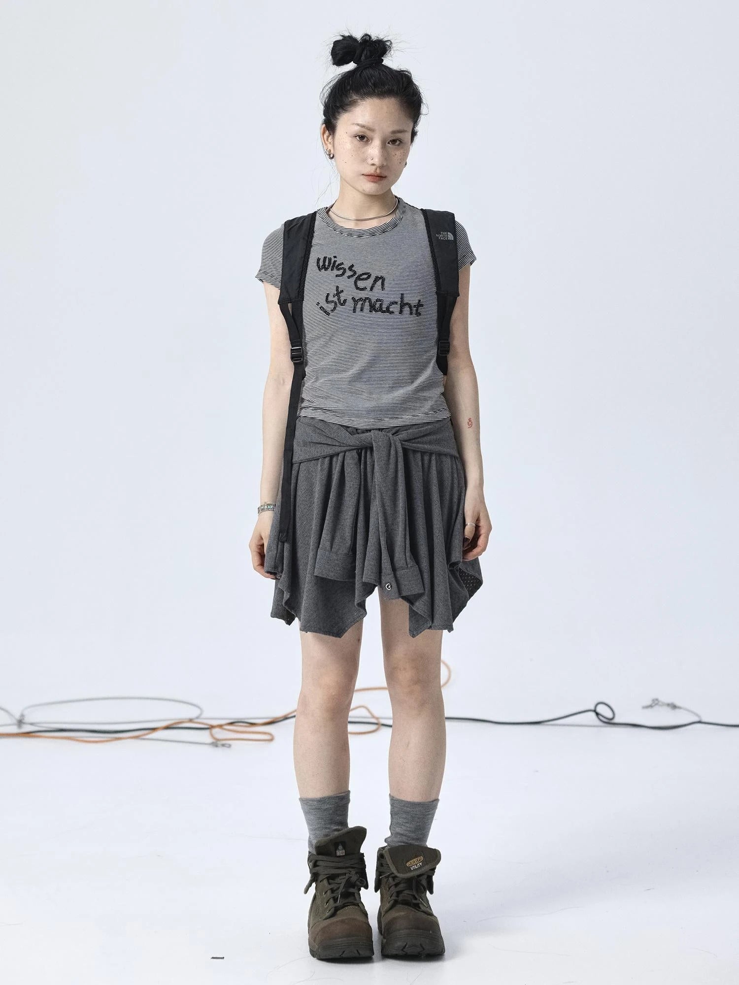 Handkerchief Hem Wrap Skirt