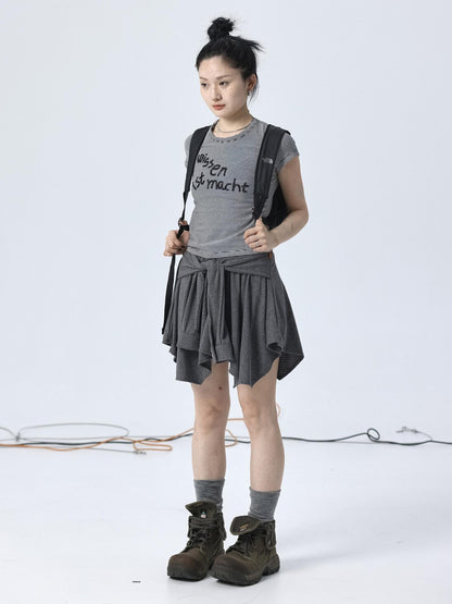 Achihara Handkerchief Hem Wrap Skirt