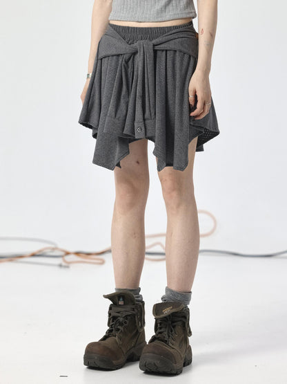 Achihara Handkerchief Hem Wrap Skirt