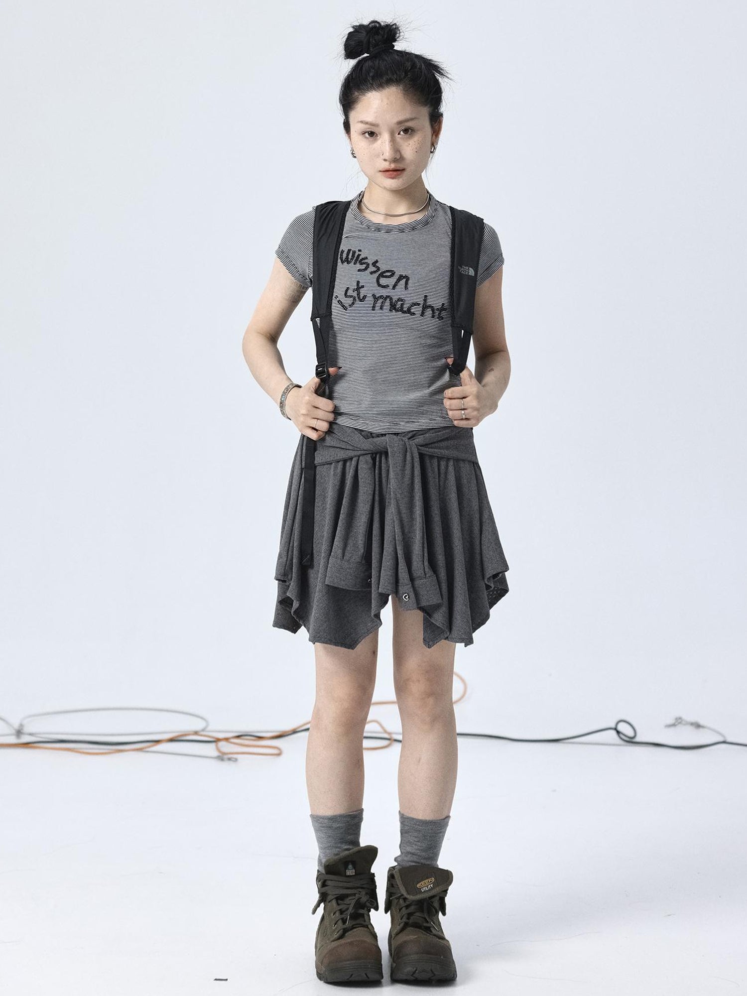 Achihara Handkerchief Hem Wrap Skirt