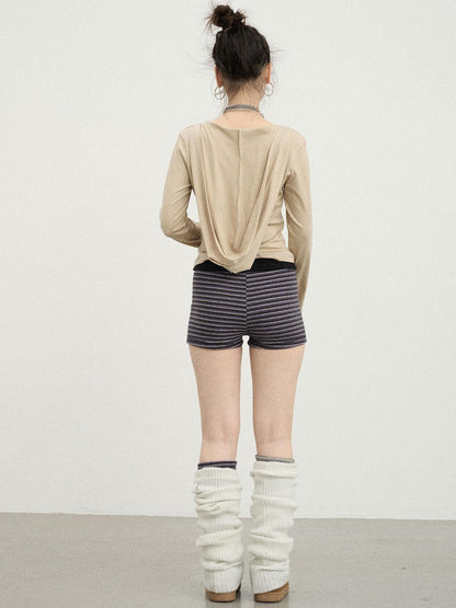 Achihara Hawaii Hooded Crop Tee
