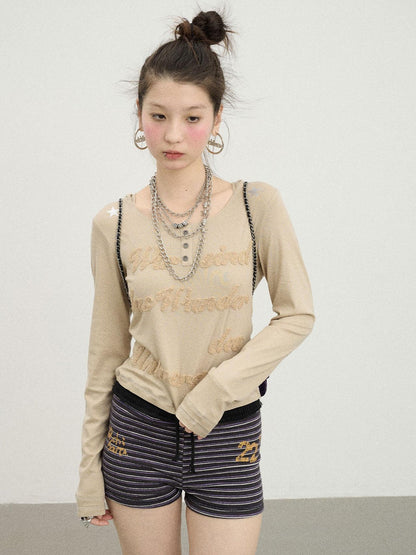 Achihara Hawaii Hooded Crop Tee