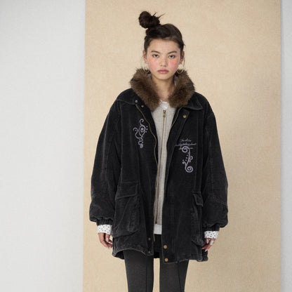 Achihara_Hooded_Long_Sleeve_Loose_Fit_Mid_Length_Solid_Color_Women_Outerwear_Jacket_MISSTT