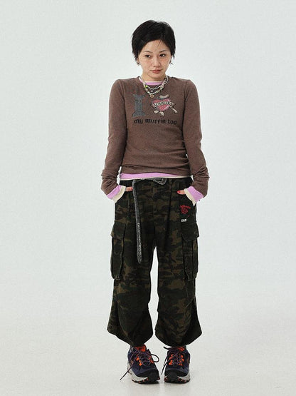 Achihara I Love My Muffin Top T-Shirt With 3D Heart Print