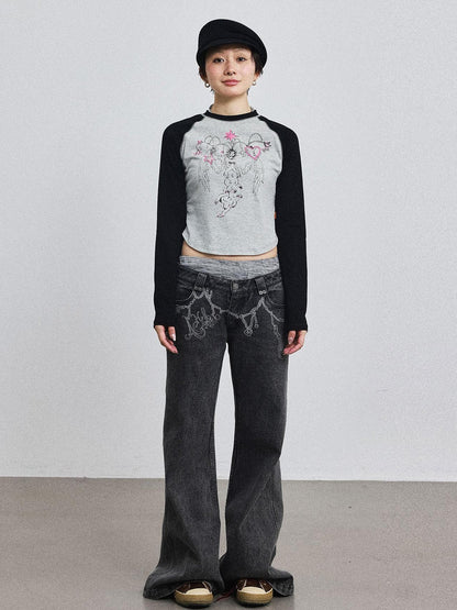 Achihara Icarus Sleeve Graphic Tee Unisex Top
