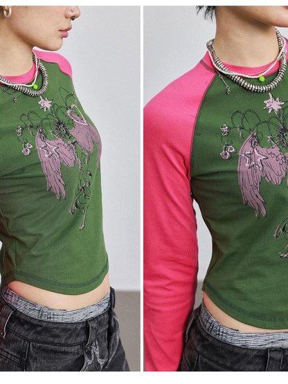 Achihara Icarus Sleeve Graphic Tee Unisex Top
