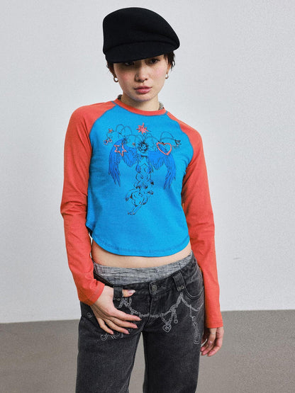 Achihara Icarus Sleeve Graphic Tee Unisex Top