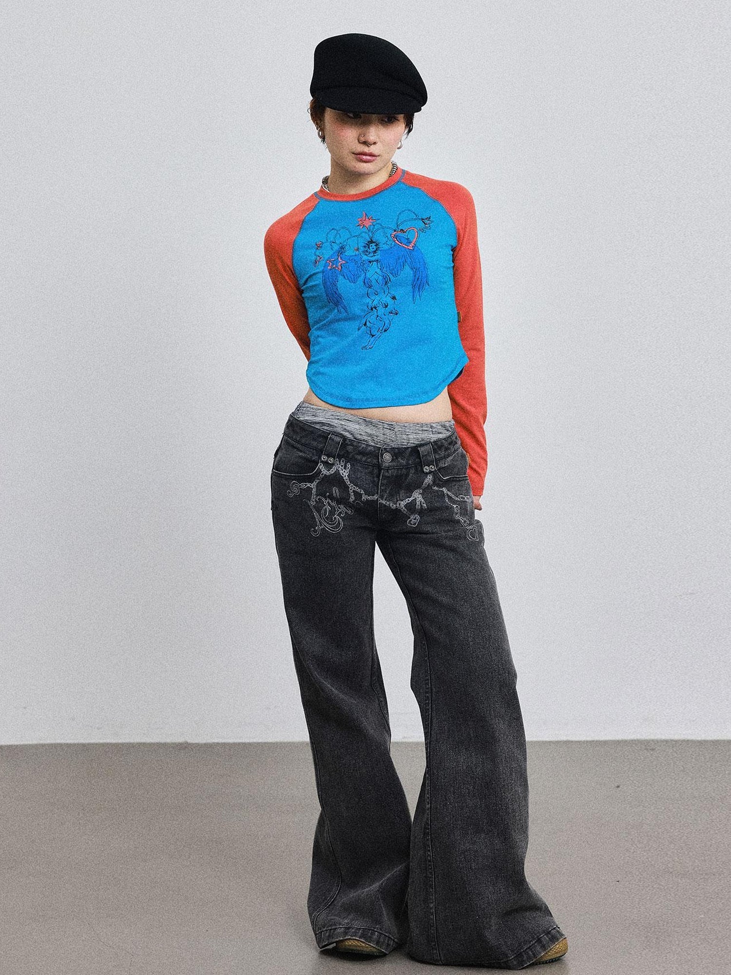 Achihara Icarus Sleeve Graphic Tee Unisex Top