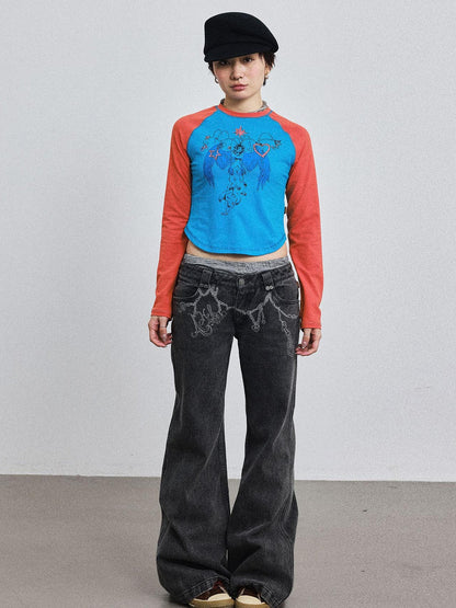 Achihara Icarus Sleeve Graphic Tee Unisex Top