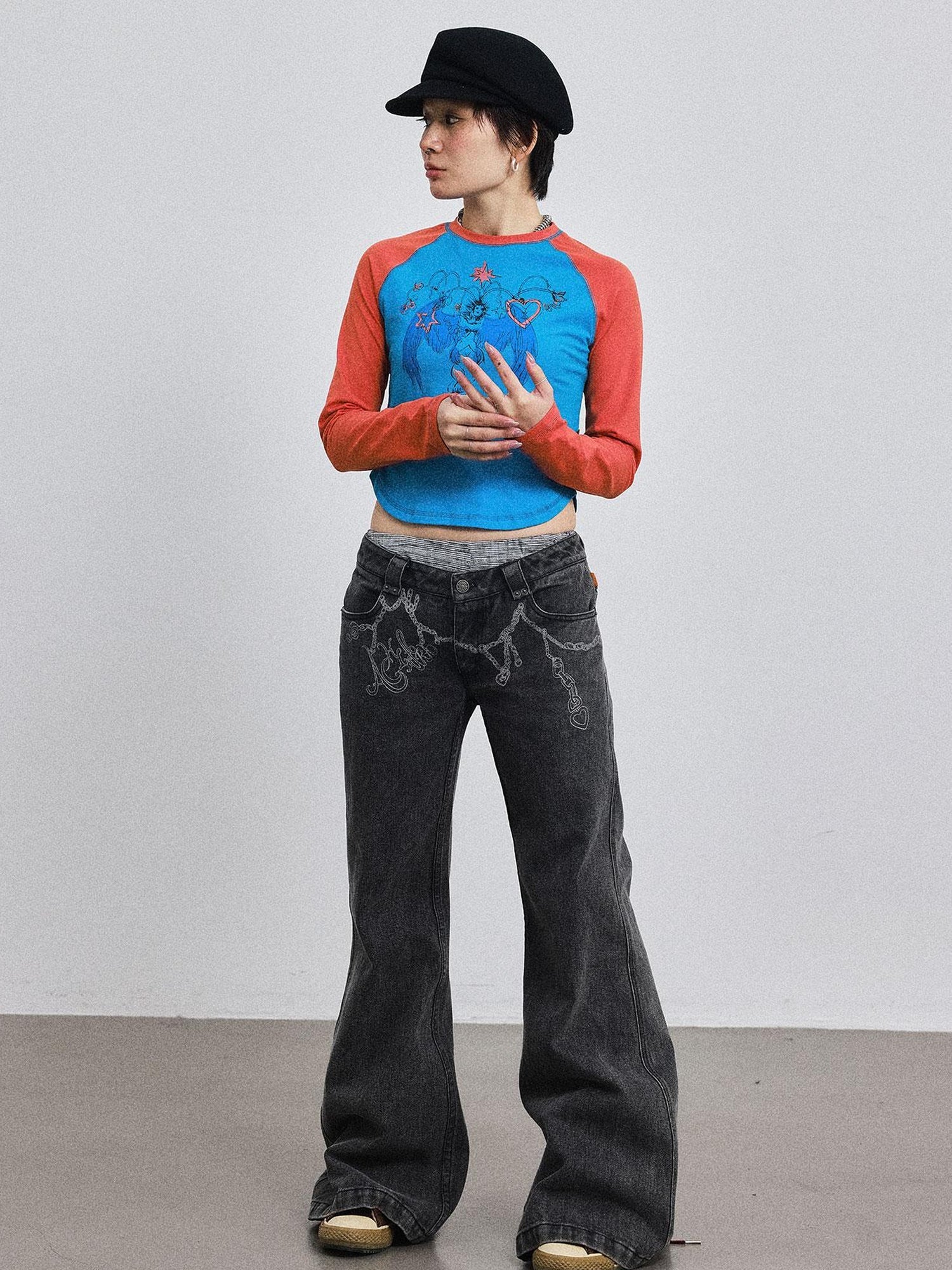 Achihara Icarus Sleeve Graphic Tee Unisex Top