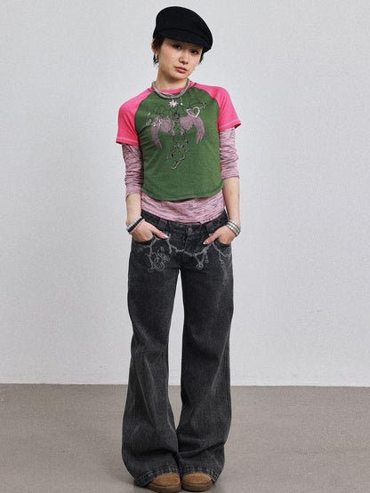 Achihara Icarus Sleeve Tee Sun Sea Colorblock