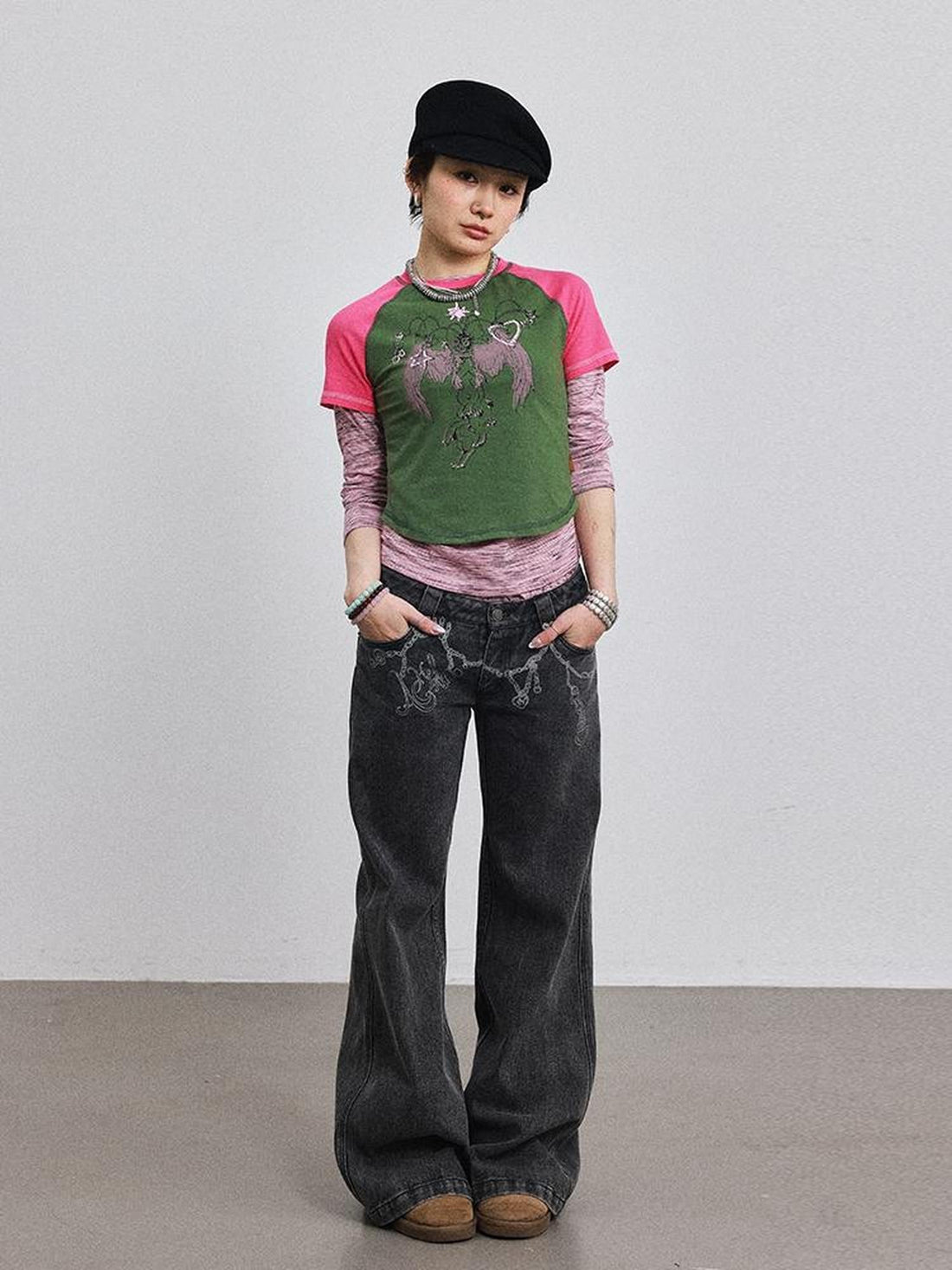 Achihara Icarus Sleeve Tee Sun Sea Colorblock