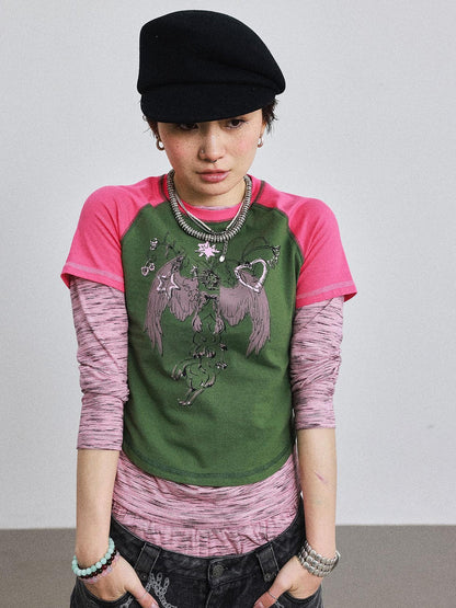Achihara Icarus Sleeve Tee Sun Sea Colorblock
