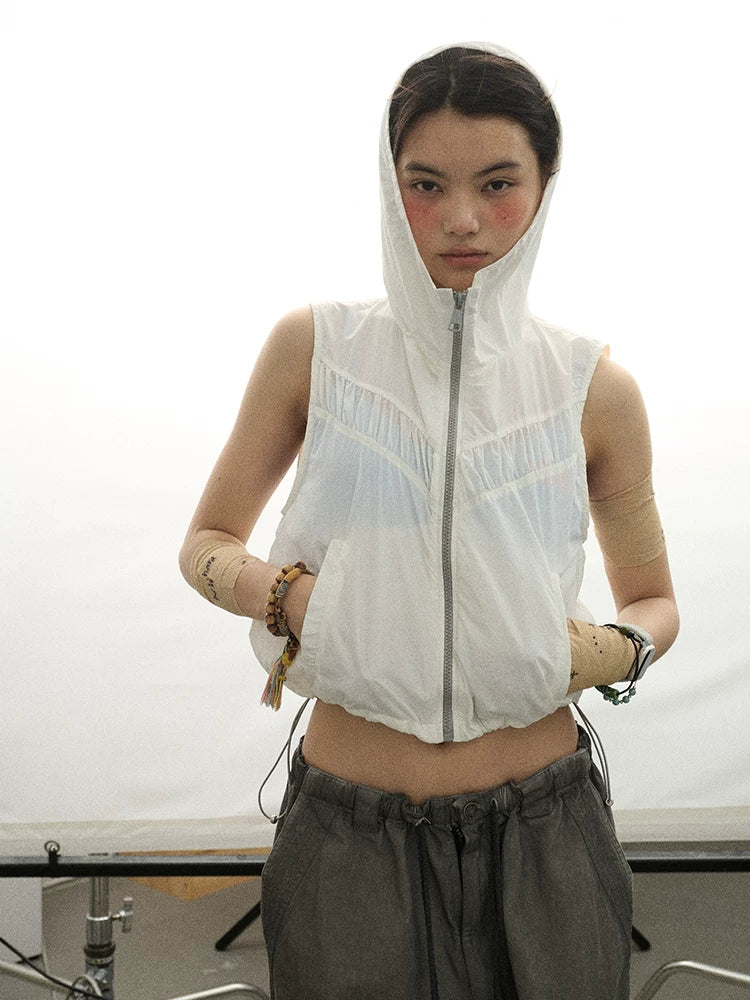 Achihara Ice Sunproof Sleeveless Hoodie-5
