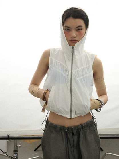 Achihara Ice Sunproof Sleeveless Hoodie-5