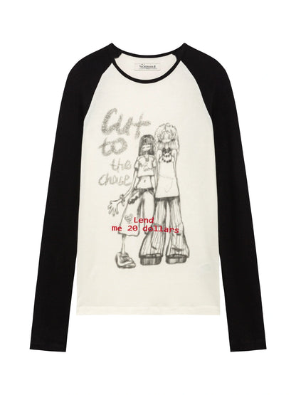 Imperfections Are Perfect Friend Squad Tee 2.0 V-Neck T-Shirt Long-Sleeve