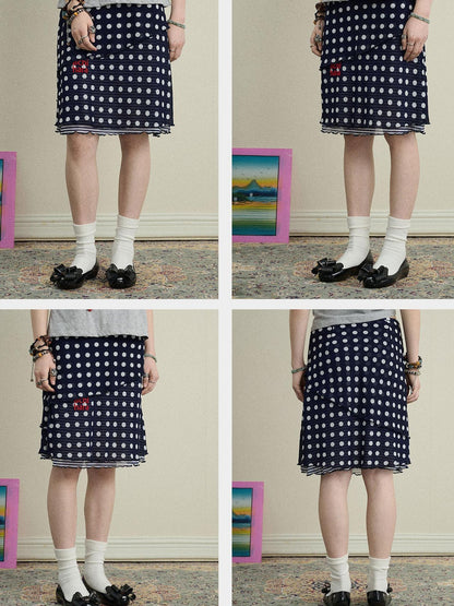 Achihara Jammy Dot A Line Skirt