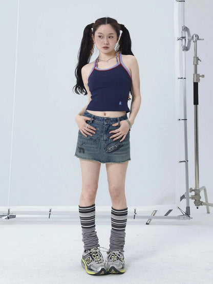 Japanese Style Strapless Crop Top