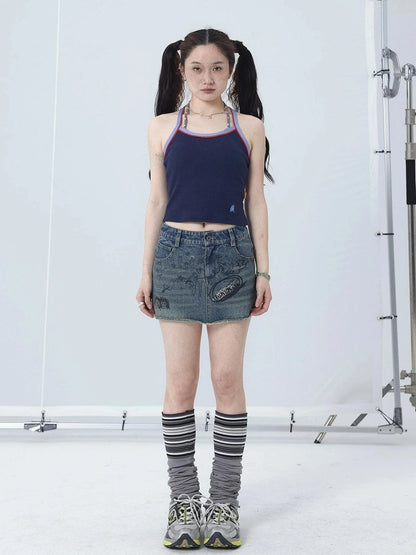 Japanese Style Strapless Crop Top