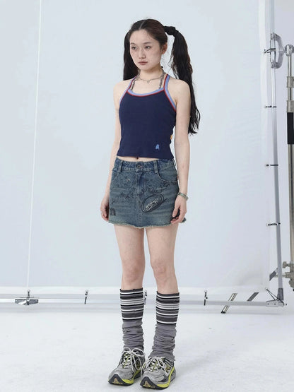 Japanese Style Strapless Crop Top