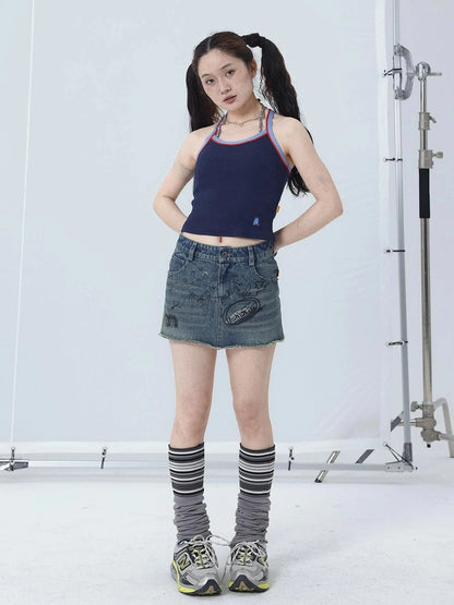 Japanese Style Strapless Crop Top