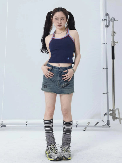 Japanese Style Strapless Crop Top