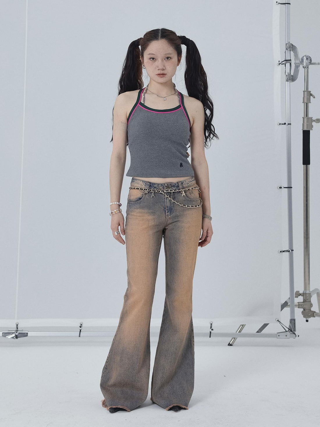Achihara Japanese Style Strapless Crop Top