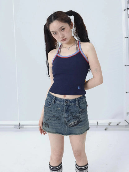 Japanese Style Strapless Crop Top