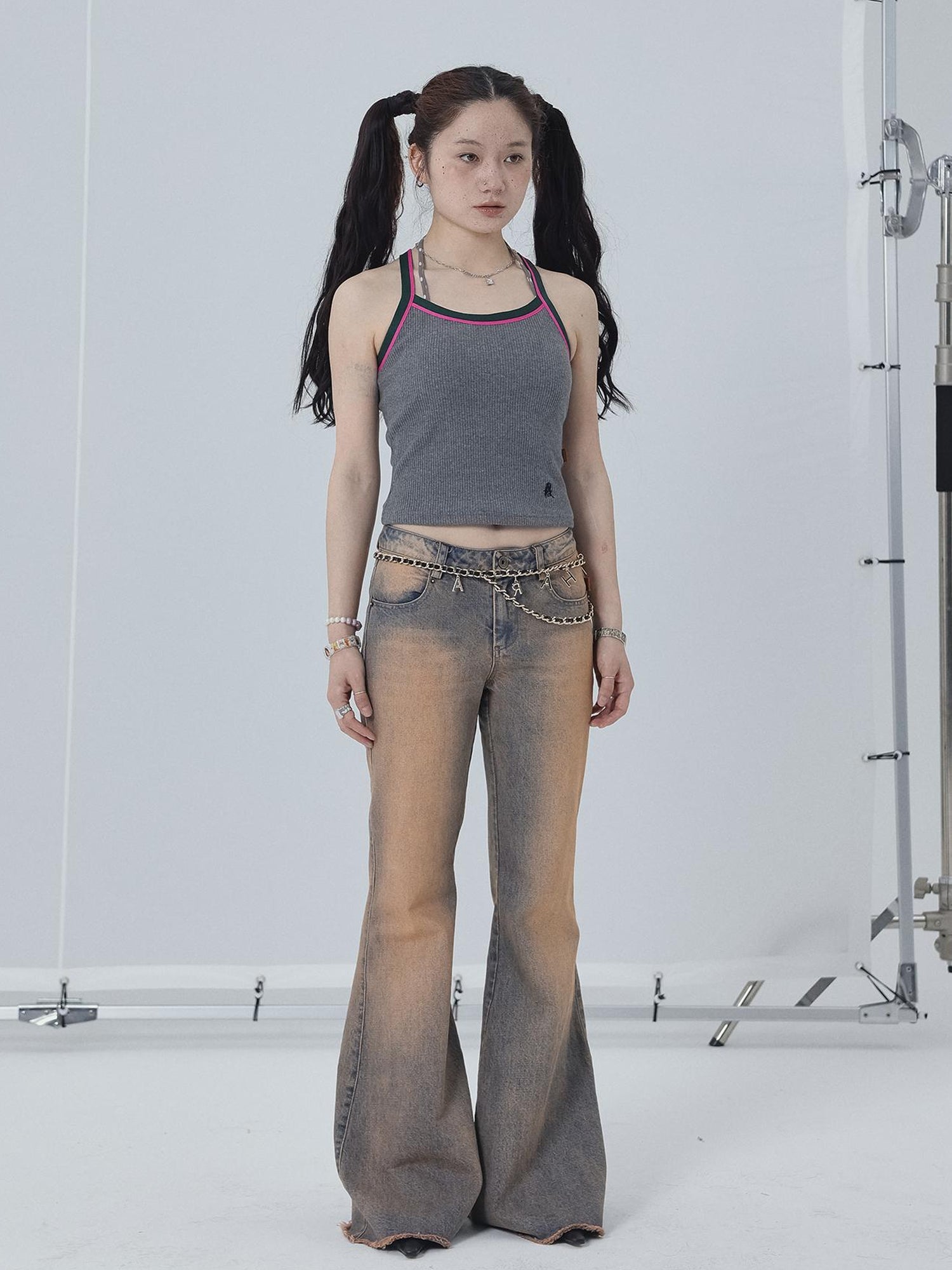 Achihara Japanese Style Strapless Crop Top