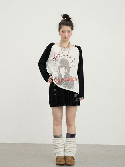 Achihara Jefferson Airplane Grace Slick Graphic Tee Long Sleeve