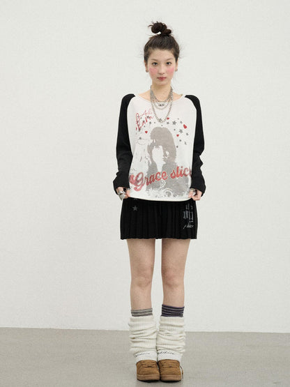 Achihara Jefferson Airplane Grace Slick Graphic Tee Long Sleeve