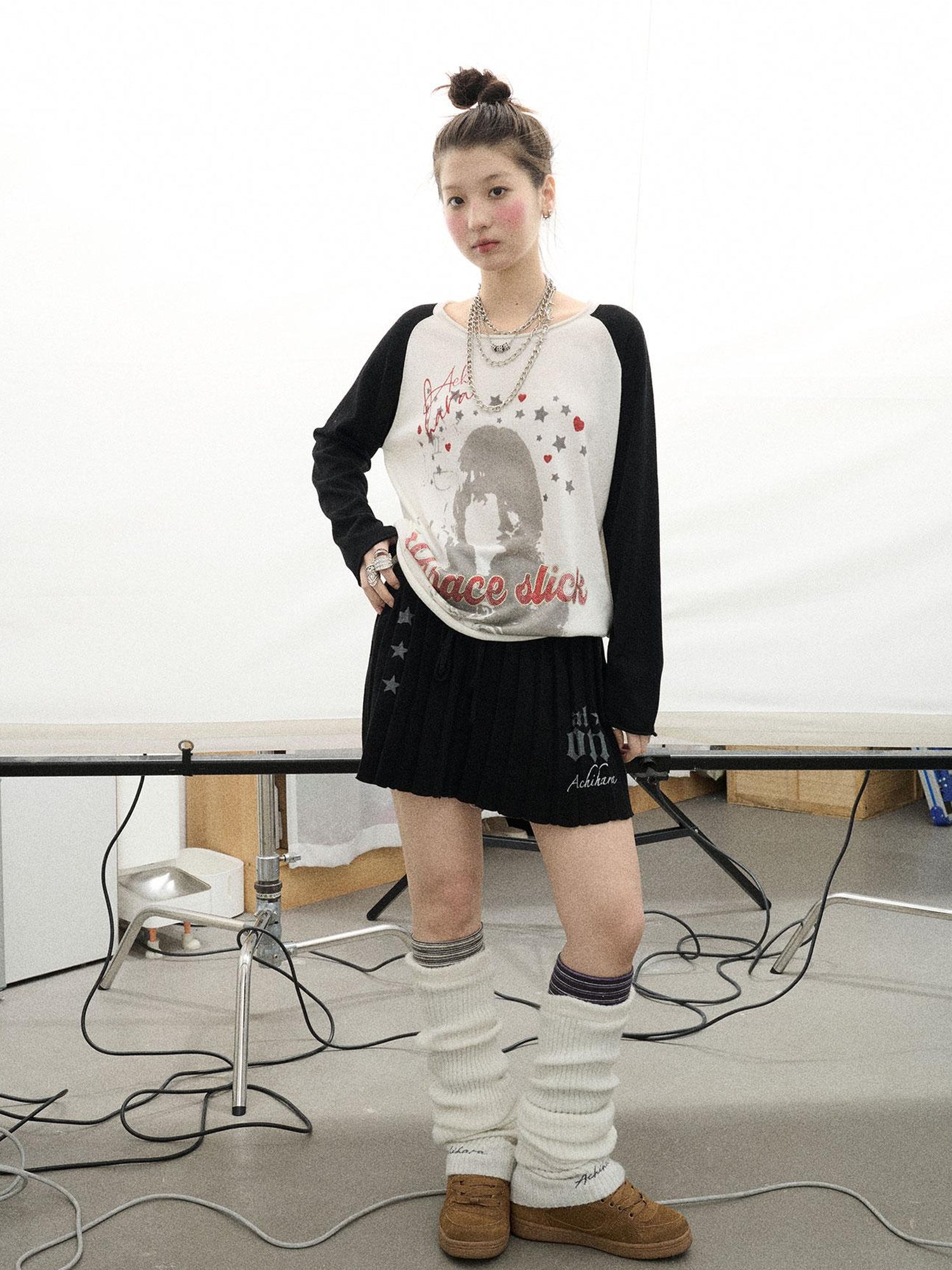 Achihara Jefferson Airplane Grace Slick Graphic Tee Long Sleeve