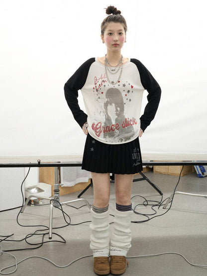 Achihara Jefferson Airplane Grace Slick Graphic Tee Long Sleeve