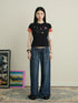 Achihara Jumping Sugar Starry Tee V Neck T Shirt Long Sleeve-1