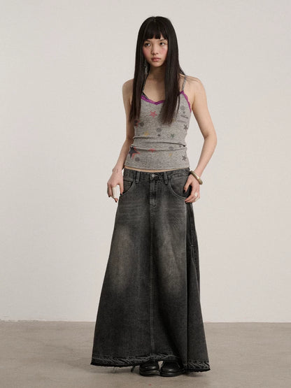 Achihara Lace V-neck Slim Fit Cropped Strappy Women Letter Print Polyester Tank Tops-4