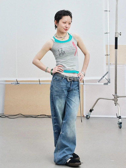 Layered Double Strap Camisole With Detachable Tie