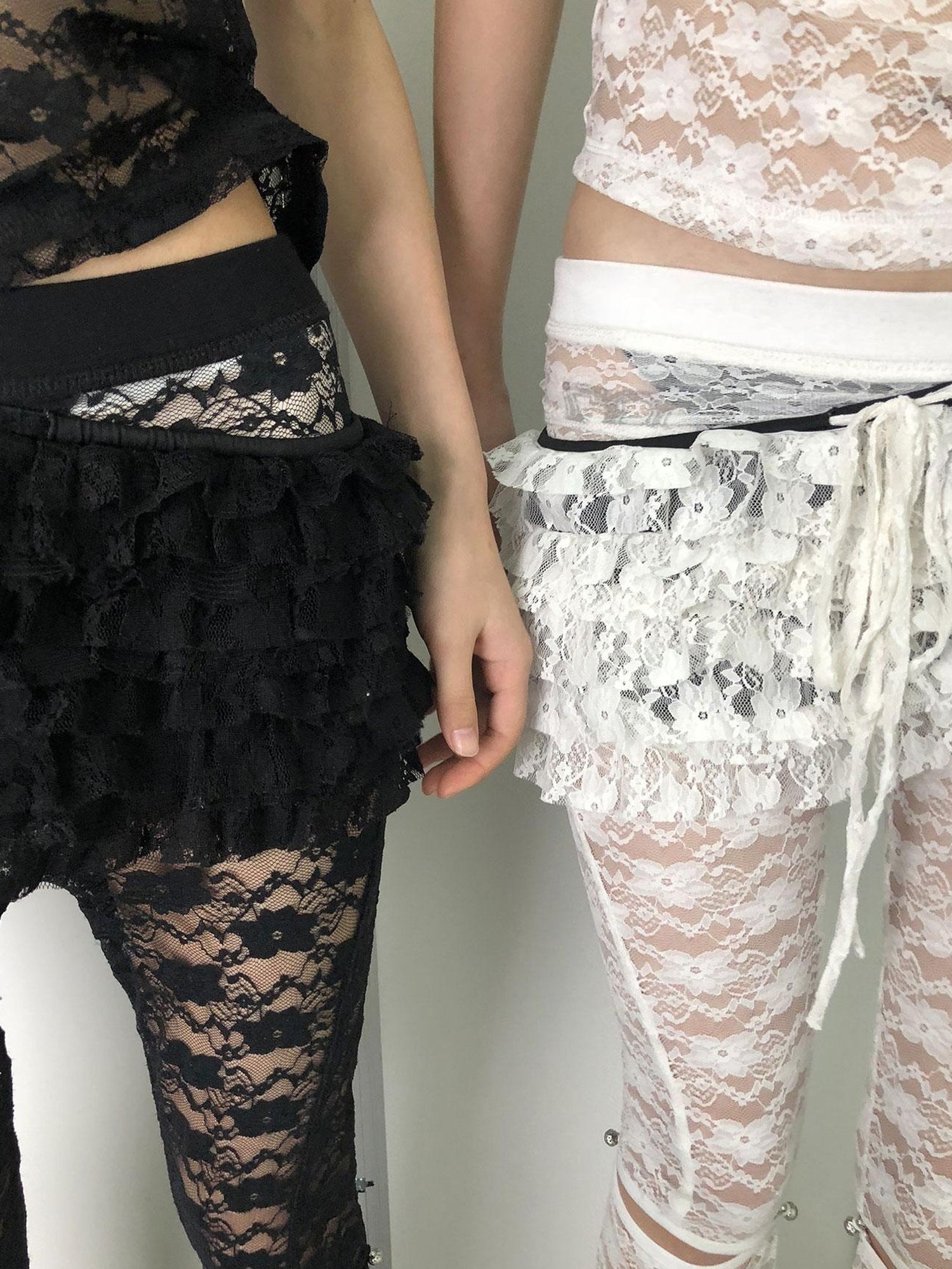 Achihara Layered Lace A-Line Mini Skirt