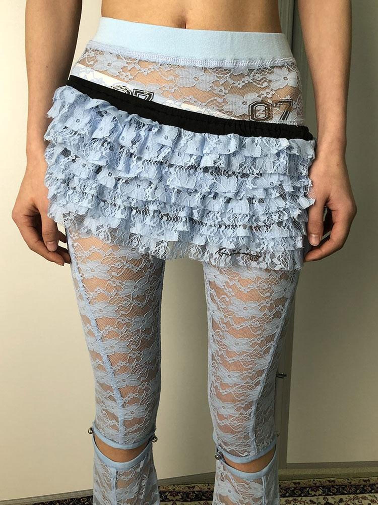 Achihara Layered Lace A-Line Mini Skirt