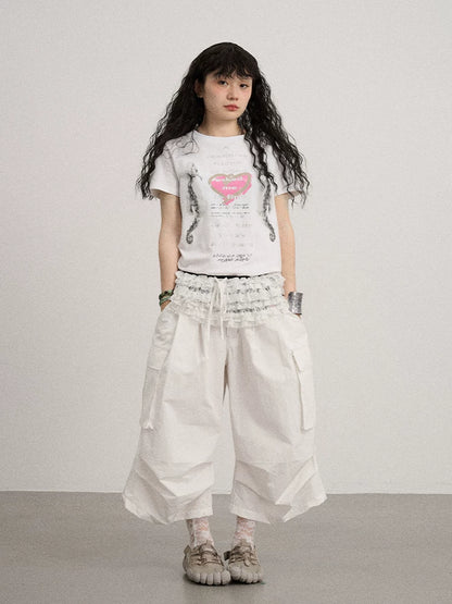 Achihara Lazy Point Casual Pleated Wide Leg Pants-4