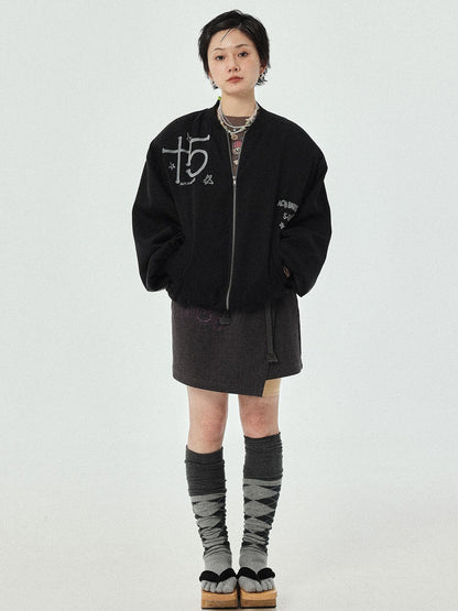Achihara Lightweight Padded Shoulder Baseball Jacket