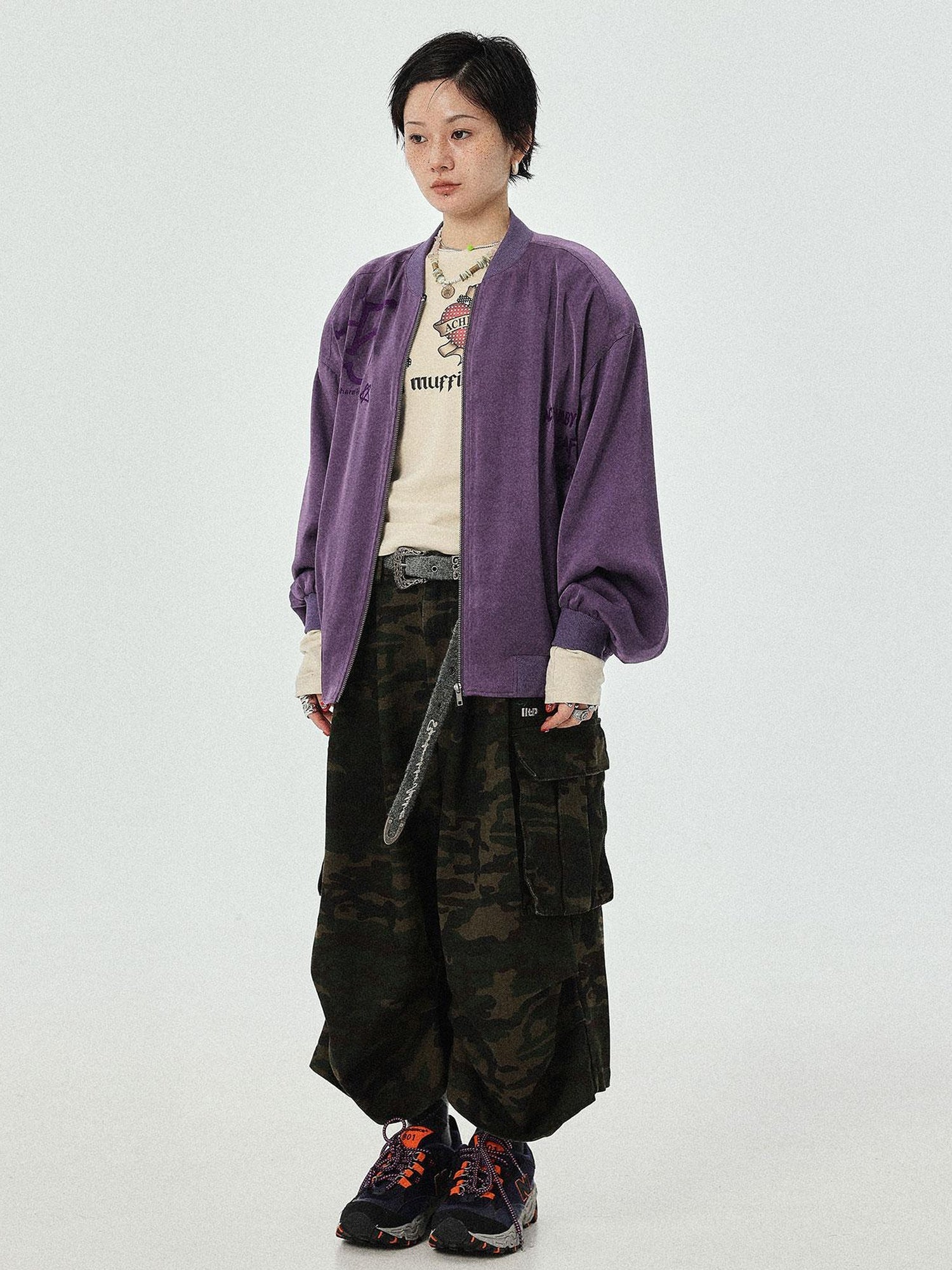 Achihara Lightweight Padded Shoulder Baseball Jacket