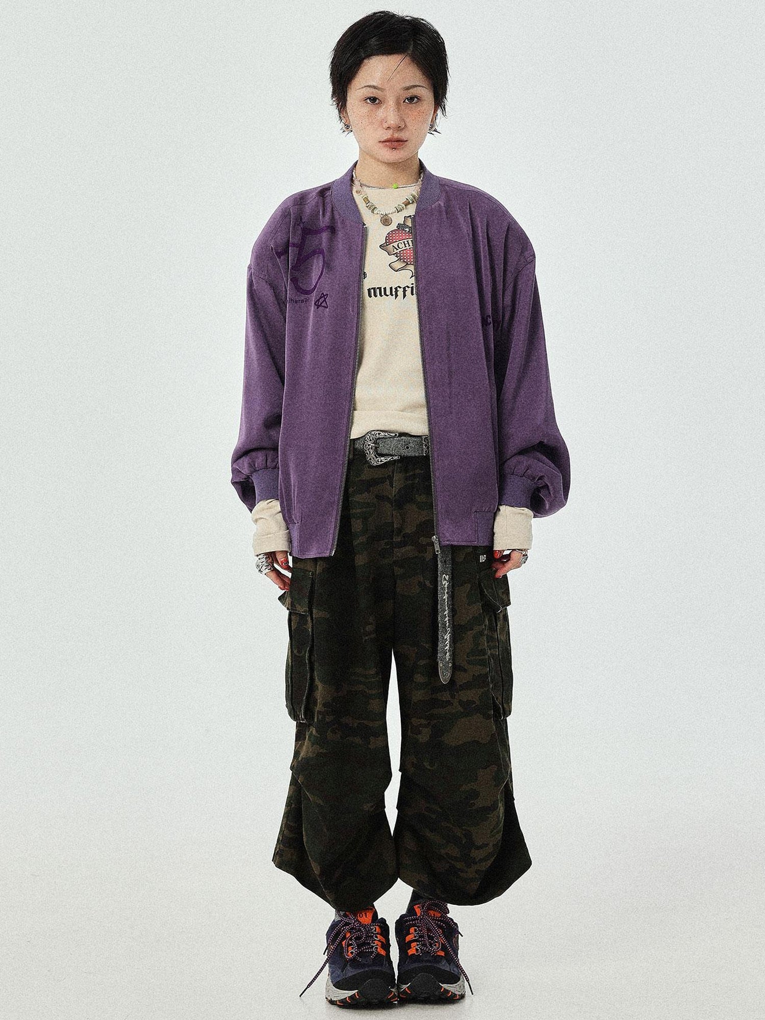 Achihara Lightweight Padded Shoulder Baseball Jacket