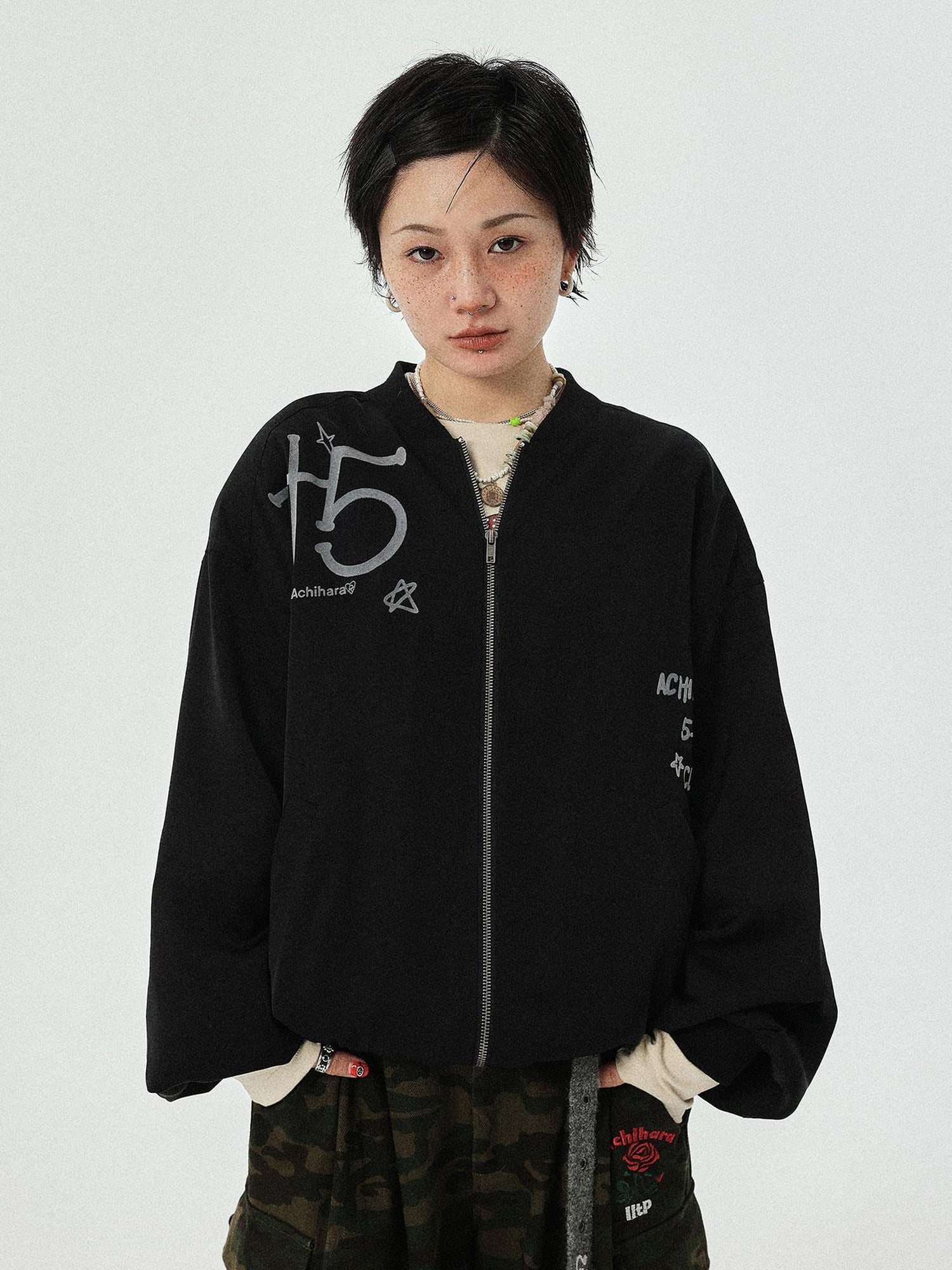 Achihara Lightweight Padded Shoulder Baseball Jacket