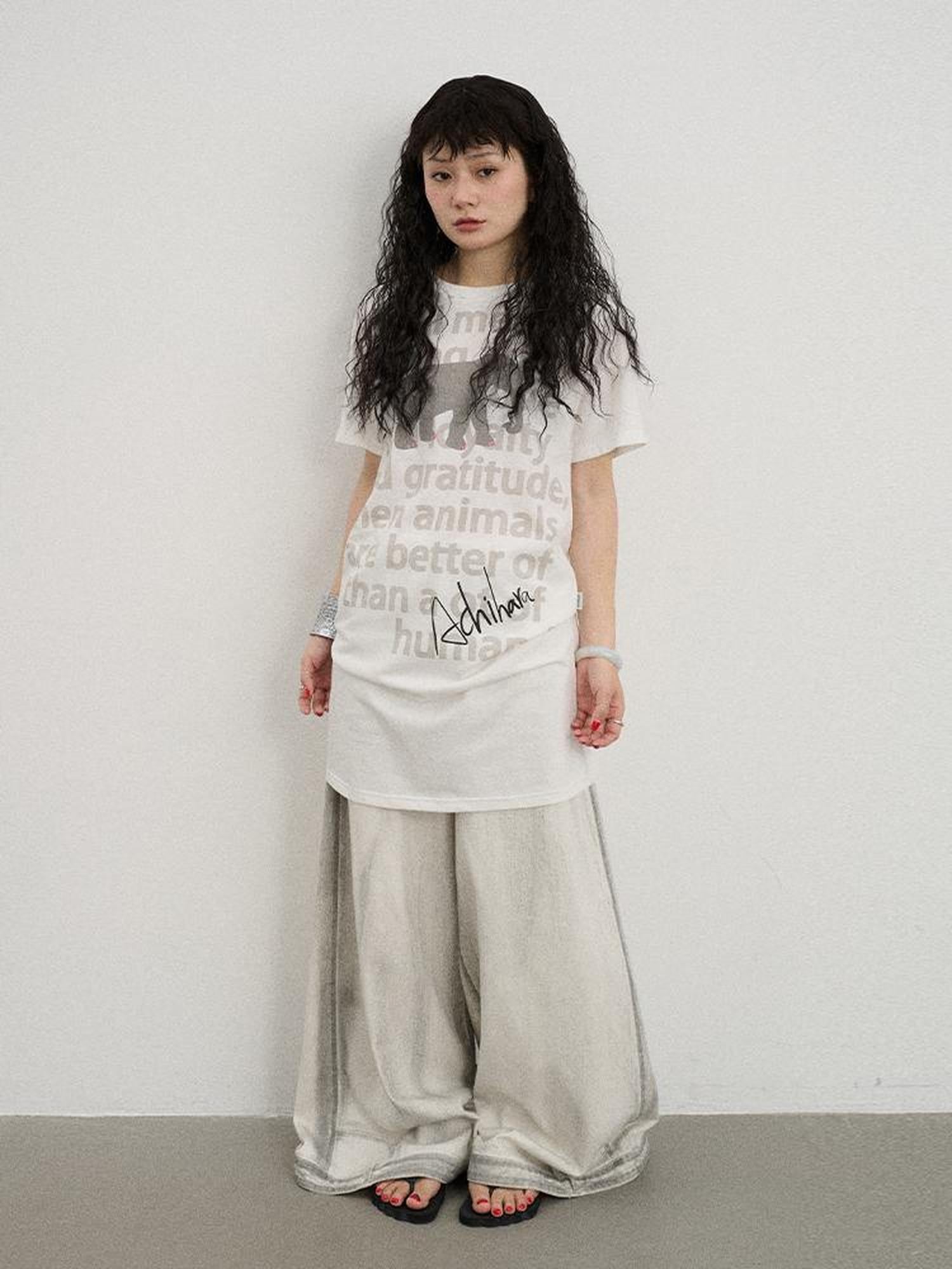 Achihara Little Elephant Soul Cotton T Shirt Dress